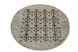 Cream Tribal 2X2 Indo-Gabbeh Oriental Round Rug