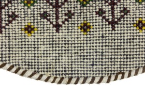 Cream Tribal 2X2 Indo-Gabbeh Oriental Round Rug