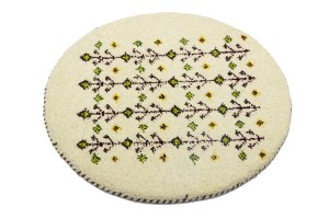 Cream Tribal 2X2 Indo-Gabbeh Oriental Round Rug