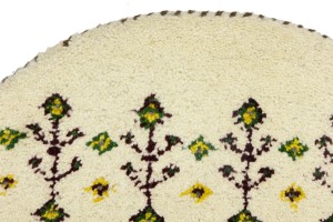 Cream Tribal 2X2 Indo-Gabbeh Oriental Round Rug