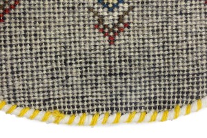 Greige Tribal 2X2 Indo-Gabbeh Oriental Round Rug