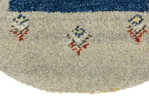 Greige Tribal 2X2 Indo-Gabbeh Oriental Round Rug