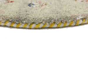 Greige Tribal 2X2 Indo-Gabbeh Oriental Round Rug