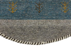 Multicolored Tribal 3X3 Indo-Gabbeh Oriental Round Rug