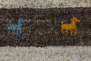 Multicolored Tribal 3X3 Indo-Gabbeh Oriental Round Rug