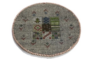 Greige Tribal 2X2 Indo-Gabbeh Oriental Round Rug