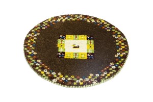 Brown Tribal 2X2 Indo-Gabbeh Oriental Round Rug