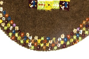 Brown Tribal 2X2 Indo-Gabbeh Oriental Round Rug