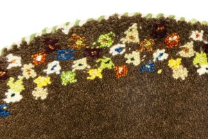 Brown Tribal 2X2 Indo-Gabbeh Oriental Round Rug