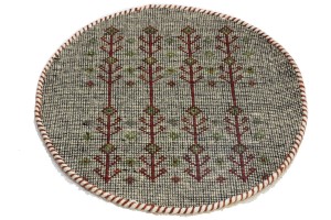 Cream Tribal 2X2 Indo-Gabbeh Oriental Round Rug