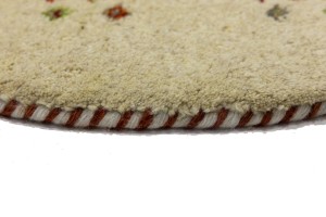 Cream Tribal 2X2 Indo-Gabbeh Oriental Round Rug