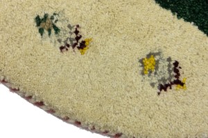 Cream Tribal 2X2 Indo-Gabbeh Oriental Round Rug