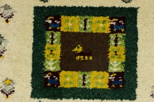 Cream Tribal 2X2 Indo-Gabbeh Oriental Round Rug