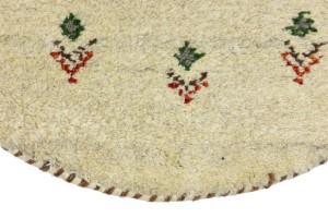 Cream Tribal 2X2 Indo-Gabbeh Oriental Round Rug