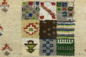 Cream Tribal 2X2 Indo-Gabbeh Oriental Round Rug