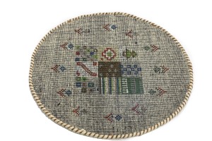 Cream Tribal 2X2 Indo-Gabbeh Oriental Round Rug