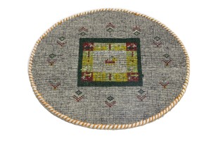 Greige Tribal 2X2 Indo-Gabbeh Oriental Round Rug