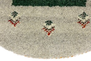Greige Tribal 2X2 Indo-Gabbeh Oriental Round Rug