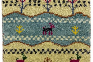 Cream Tribal 1'5X5'9 Indo-Gabbeh Oriental Runner Rug