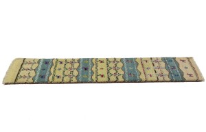 Cream Tribal 1'5X5'9 Indo-Gabbeh Oriental Runner Rug
