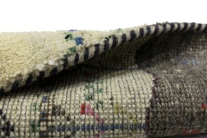 Cream Tribal 1'4X5'9 Indo-Gabbeh Oriental Runner Rug