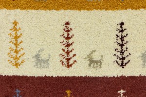 Multicolored Tribal 2X4 Indo-Gabbeh Oriental Rug