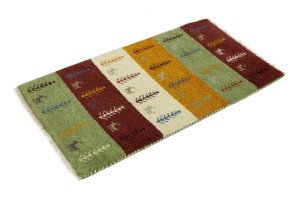 Multicolored Tribal 2X4 Indo-Gabbeh Oriental Rug