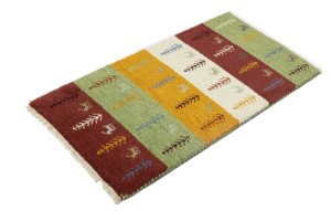 Multicolored Tribal 2X4 Indo-Gabbeh Oriental Rug