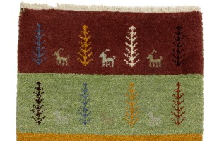 Multicolored Tribal 2X4 Indo-Gabbeh Oriental Rug