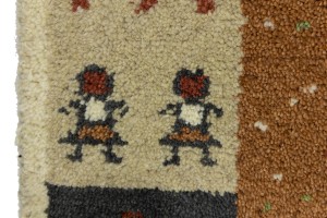 Multicolored Tribal 2X4 Indo-Gabbeh Oriental Rug