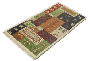 Multicolored Tribal 2X4 Indo-Gabbeh Oriental Rug