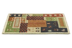 Multicolored Tribal 2X4 Indo-Gabbeh Oriental Rug