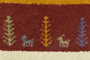 Multicolored Tribal 2X4 Indo-Gabbeh Oriental Rug