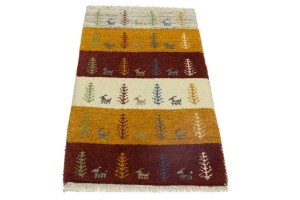 Multicolored Tribal 2X4 Indo-Gabbeh Oriental Rug