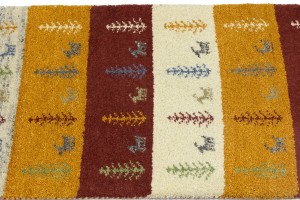 Multicolored Tribal 2X4 Indo-Gabbeh Oriental Rug