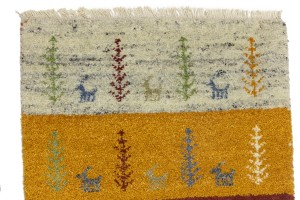 Multicolored Tribal 2X4 Indo-Gabbeh Oriental Rug