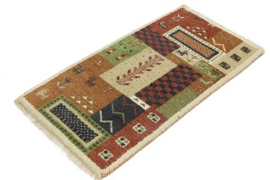 Multicolored Tribal 2X4 Indo-Gabbeh Oriental Rug