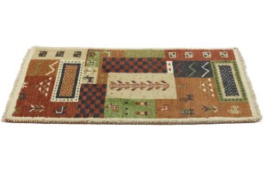 Multicolored Tribal 2X4 Indo-Gabbeh Oriental Rug