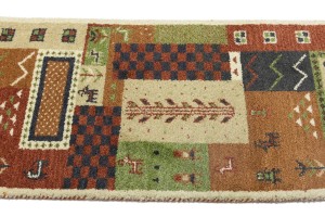 Multicolored Tribal 2X4 Indo-Gabbeh Oriental Rug
