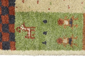 Multicolored Tribal 2X4 Indo-Gabbeh Oriental Rug