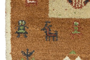 Multicolored Tribal 2X4 Indo-Gabbeh Oriental Rug
