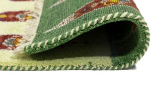Green Stripes Tribal 2X6 Indo-Gabbeh Oriental Rug