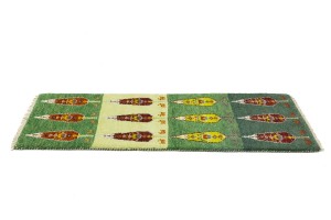 Green Stripes Tribal 2X6 Indo-Gabbeh Oriental Rug