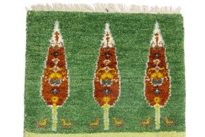Green Stripes Tribal 2X6 Indo-Gabbeh Oriental Rug