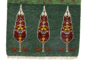 Green Stripes Tribal 2X6 Indo-Gabbeh Oriental Rug