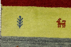 Multicolored Stripes Tribal 3X7 Indo-Gabbeh Oriental Runner Rug
