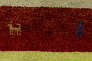 Multicolored Stripes Tribal 3X7 Indo-Gabbeh Oriental Runner Rug