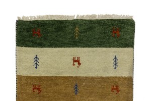Multicolored Stripes Tribal 3X7 Indo-Gabbeh Oriental Runner Rug