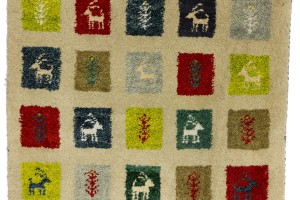 Multicolored Pictorial Tribal 3X8 Indo-Gabbeh Oriental Runner Rug