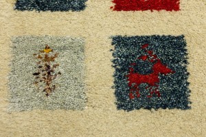 Multicolored Pictorial Tribal 3X8 Indo-Gabbeh Oriental Runner Rug
